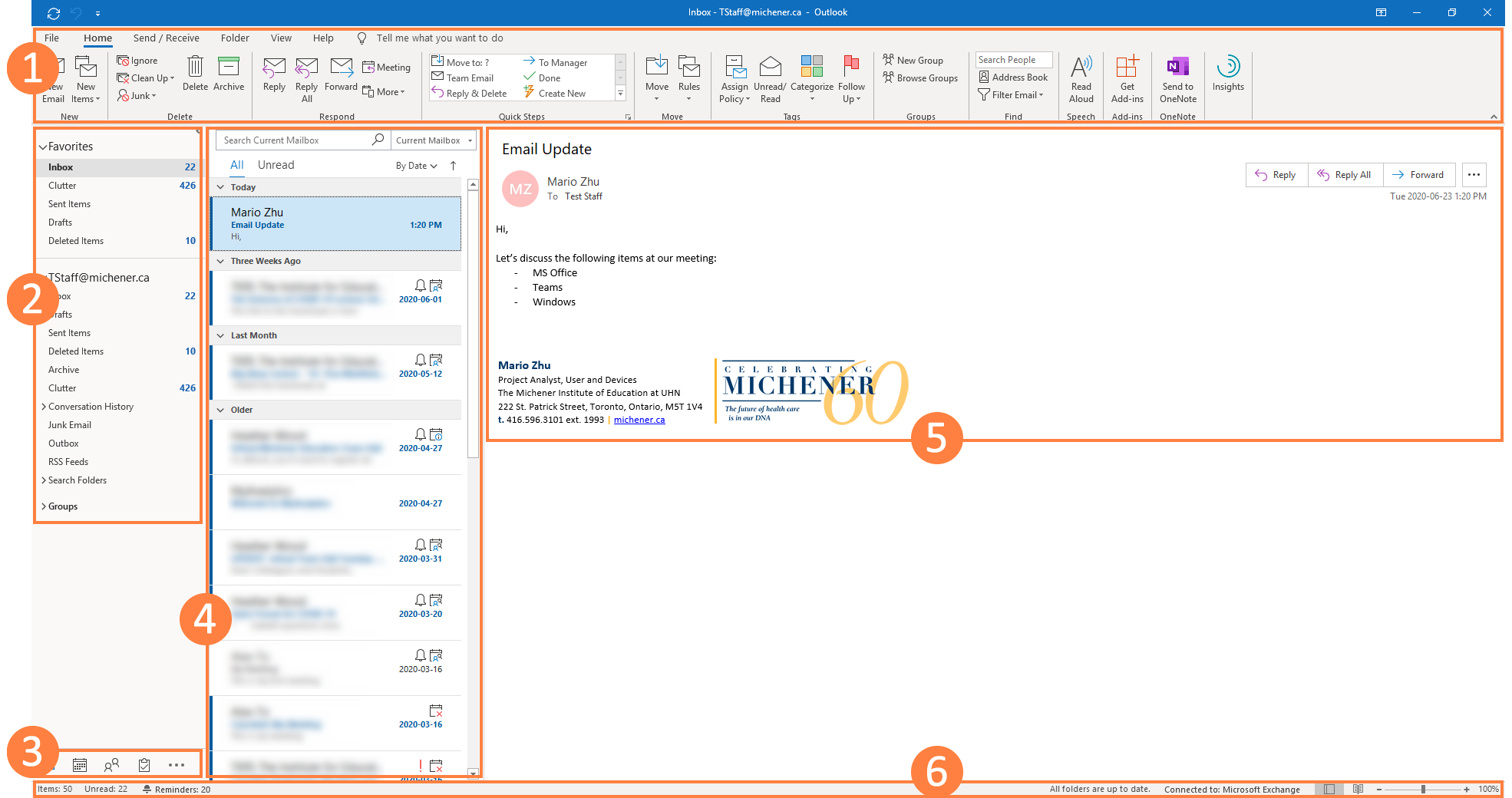 Outlook For Microsoft 365 Basics – The Michener Institute Helpdesk
