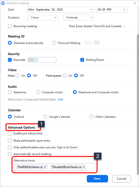 Adding Alternative Hosts on Zoom The Michener Institute Helpdesk