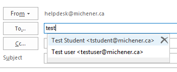 Deleting Cached Addresses from Outlook – The Michener Institute Helpdesk